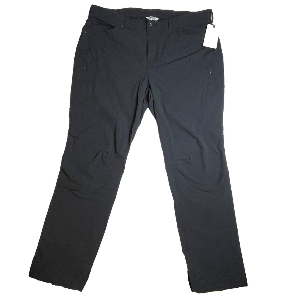 NWT Duluth Trading Women 18x29 Black Flexpedition Pants Water Repellent Zip